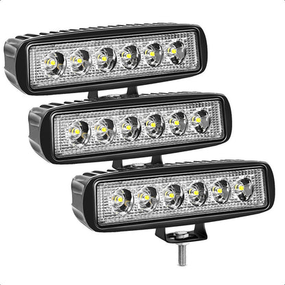 Focos Neblineros Led Faros Led Pack 3 Neblineros Barra Auto Negro