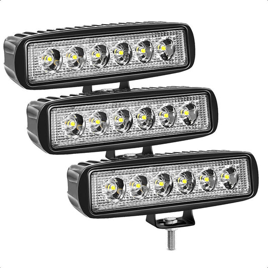 Focos Neblineros Led Faros Led Pack 3 Neblineros Barra Auto Negro