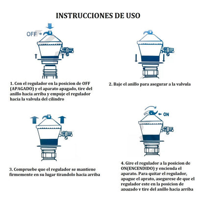 Válvula De Gas Regulador Para Gas Licuado Cocina Regulador Amarillo Brillante