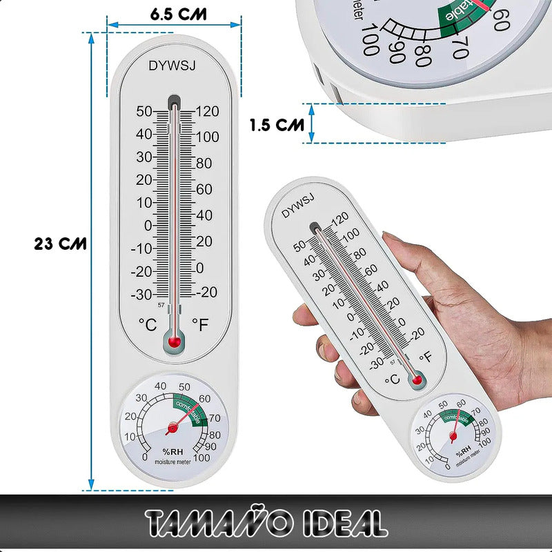 Pack 3 Higrómetro Medidor Temperatura Termómetro Invernadero