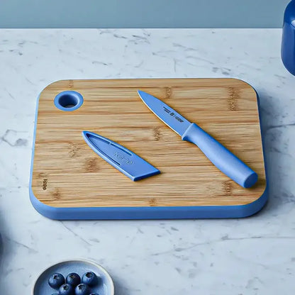 Tabla Para Picar Tablas Picar+cuchillo Tabla Bambu Keep 26cm Okshop Tablas Picar Tablas De Picar Tabla Y Cuhillo Keep... Azul Madera Bamboo