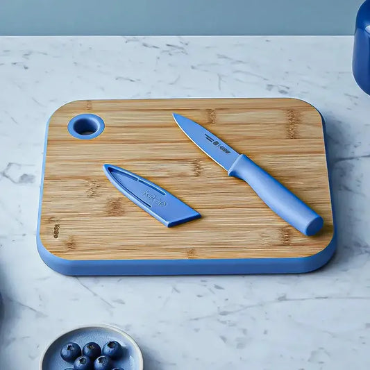Tabla Para Picar Tablas Picar+cuchillo Tabla Bambu Keep 26cm Okshop Tablas Picar Tablas De Picar Tabla Y Cuhillo Keep... Azul Madera Bamboo