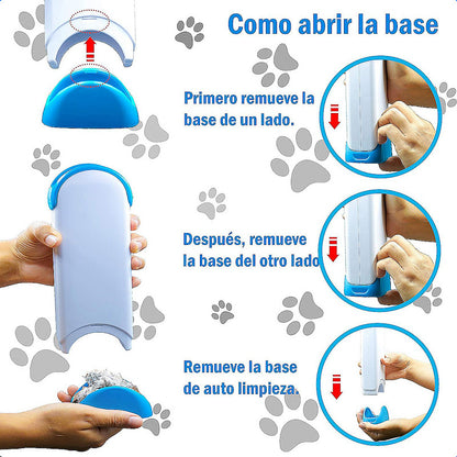 Cepillo Para Perros Quita Pelusa De Mascotas Saca Pelusas Rojo