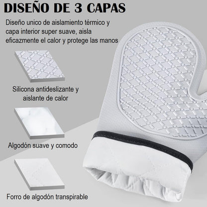 Guantes Para Horno Toma Ollas Guantes De Silicona Cocina