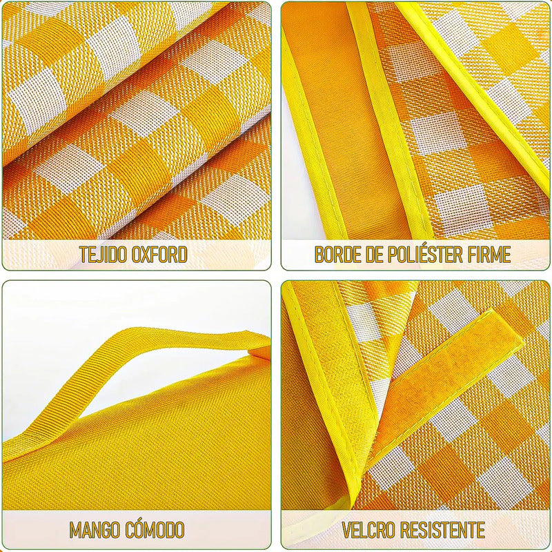 Manta Plegable Picnic Alfombra Camping Manta Picnic 150x200 Rojo