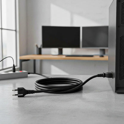 Cable De Alimentación Cable De Poder 3 Clavijas Cable 1.5 M Negro