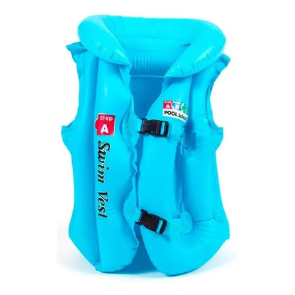 Chaleco Salvavidas Inflable Para Niños De Piscina O Playa Color Azul