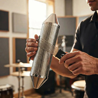 Guiro Metalico Instrumento De Percusión Charrasca Metalica Okshop Guiro Instrumento Guiro Instrumento Musical... Gris