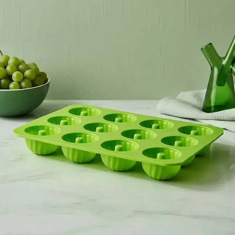 Moldes Silicona Reposteria Molde 12 Cupcakes Silicona Tartas Verde