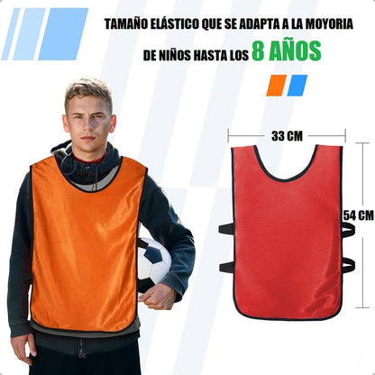 Chalecos Deportivos Petos Para Niños Canilleras Futbol Niño Azul Unica