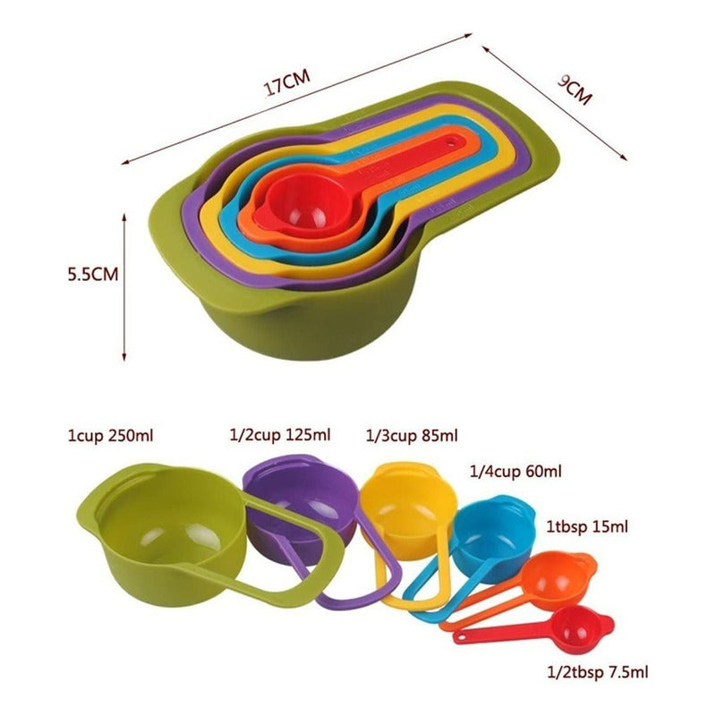 Cm Set Cuchara Medidora Gramos Cuchara Y Taza Medidora 6 Pza Color Surtidos