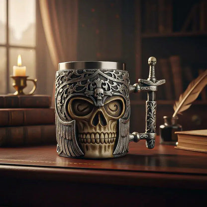 Taza De Cafe Calavera Taza De Cerveza Taza De Acero Taza Cer Gris A514