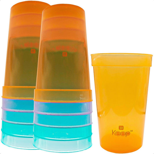 Vasos Acrilicos Vasos Plasticos 500ml Set 12 Vasos Plasticos Multicolor