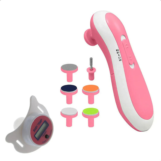 Set Chupetes Termometros Termometro Bebes Lima De Uñas Bebe Rosa/rosa
