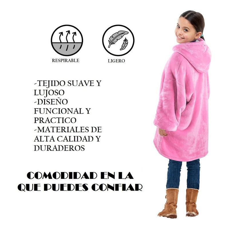Poleron Peludo De Niña Poleron Con Capucha Niño Polerones Poleron Gigante Poleron Sherpa Frio Invierno Pijama Polar Manta Sherpa Polerón Niño Poleron