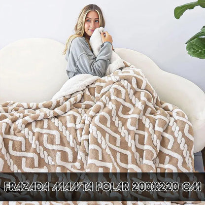Frazada Manta Polar Frazada Sherpa Frazada Polar 200x220 Cm Polar 2100 G Marrón