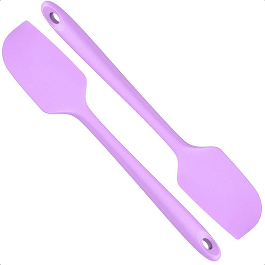 Espatula Silicona Mezquino De Silicona Pack 2 Espatula Cocina Espatulas Angulares Reposteria Multiuso Okshop Brocha Postres Núcleo Acero Inoxidable 27cm Tortas Antiadherente Libre Bpa Lila