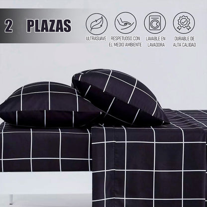 Juego De Sábanas Sabanas 2 Plazas Sabana Fundas Almohadas
