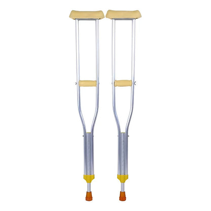 Muletas Adulto Okshop Aluminio Ajustable Talla M Beige Pack 2 Resiste 120 Kg