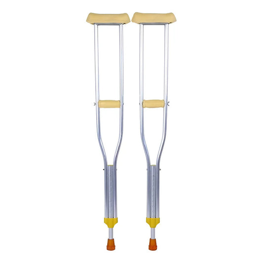 Muletas Adulto Okshop Aluminio Ajustable Talla M Beige Pack 2 Resiste 120 Kg