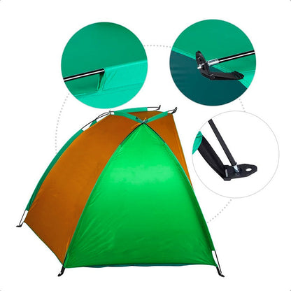 Media Carpa Playa Carpa Paraviento Camping Carpa 2 Personas Azul/celeste/rojo