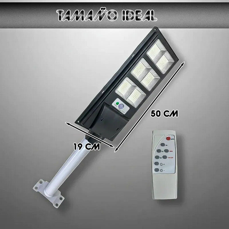 Pack X2 Foco Solar 120w Foco Solar Exterior Luz Solar Poste Gris Oscuro Fría