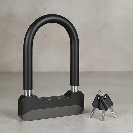 Candado En U Para Bicicleta Okshop Con Llave De Seguridad Alta, Negro