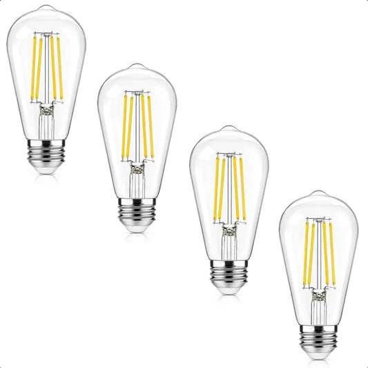 Pack 4 Ampolletas Led E27 Ampolleta Led 6w Bombilla Led 6w Cálida