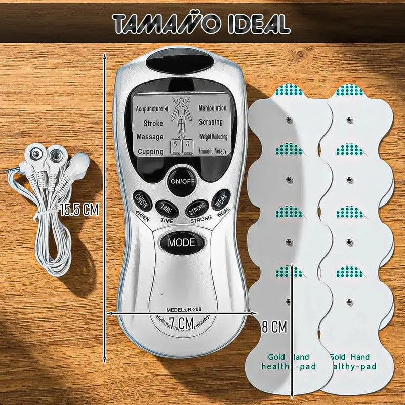 Electroestimulador Muscular Electrofisico 4 Electrodosmasajeador Muscular Portátil Okshop Tens Electroestimulador Electroestimulador Ems Masajeador De Choque Tens Y Fes Con 4 Electrodos Máquina Okshop