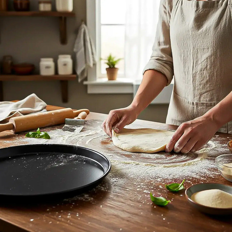 Pack 2 Molde Pizza Molde Aluminio Molde De Pizza 29cm Moldes Negro