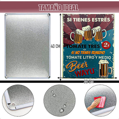 Cuadro Decorativo Wayu Bar Cuadro Pared Cuadro Bar Metalico Metálico