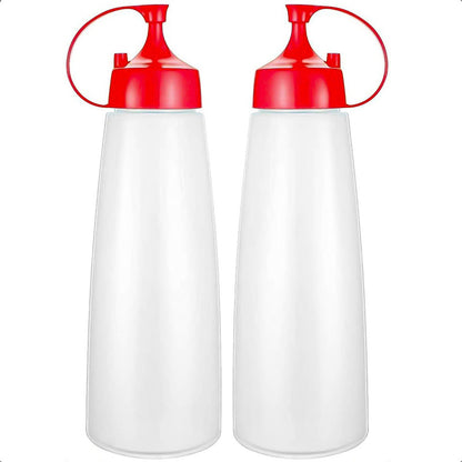 Botella De Salsa Envase Para Ketchup Pack 2 Envases Salseros Rojo