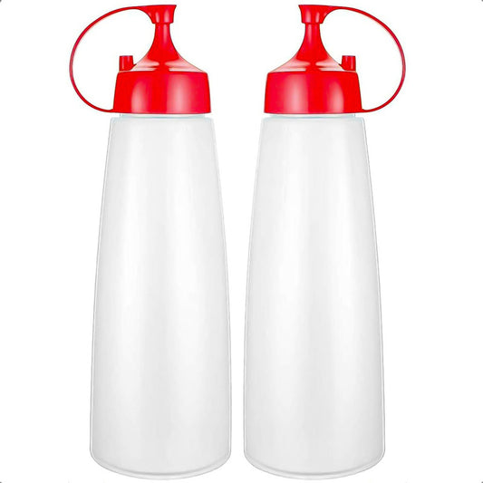 Botella De Salsa Envase Para Ketchup Pack 2 Envases Salseros Rojo