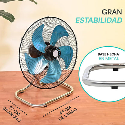 Ventiladores Metalicos Ventilador Pedestal Ventilador Indoor 50 Cm 50 Hz Negro Azul Metálica 5