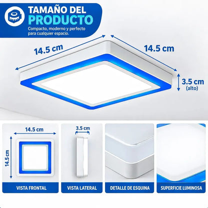 Lampara Techo Led Plafon 12w Foco Led Sobrepuesto Foco Techo Blanco