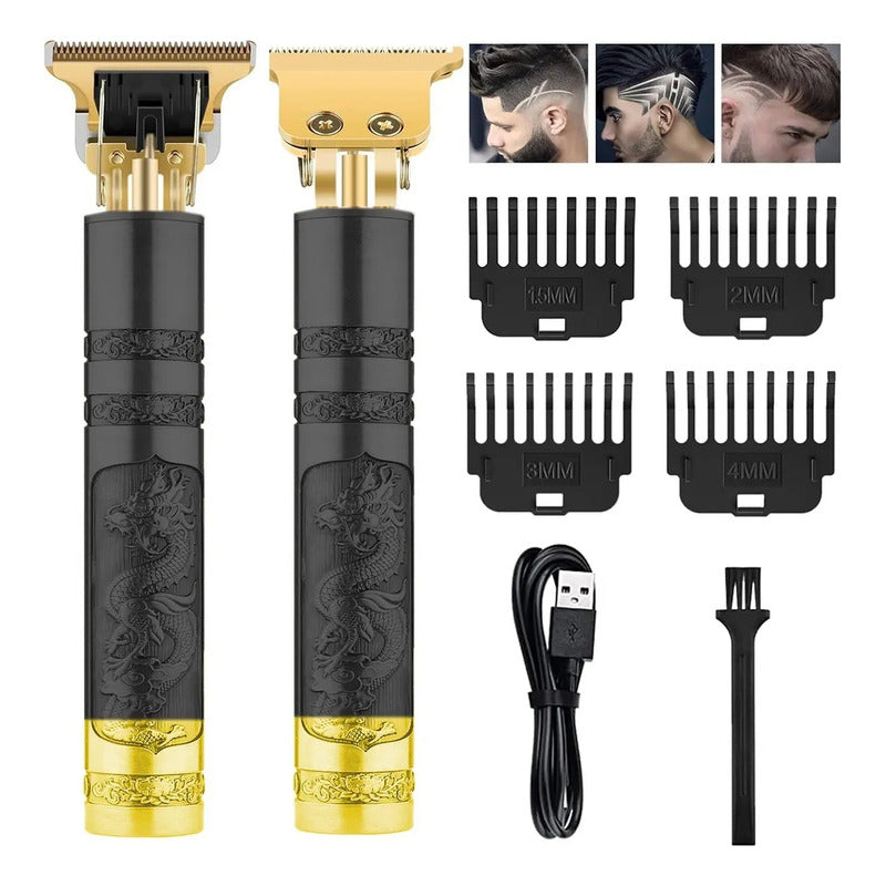 Afeitadora Eléctrica Multifuncional Okshop Inalámbrica Negro/dorado R.428