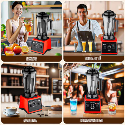 Licuadora 3 Litros Licuadora Para Batidos Batidora Licuadora Rojo