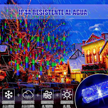 Luces Navidad Solares Luces Lluvia Meteoritos Guirnalda Luce Multicolor