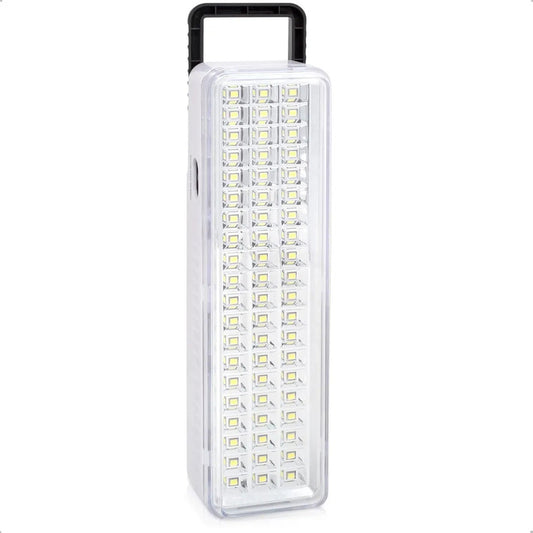 Luces De Emergencia Led Luces De Emergencia Recargable 60 Led Lamparas De Emergencia Recargables Batería Recargable Portátil Mango Ergonómico Abs Luz Campamento Blanco/negro Okshop