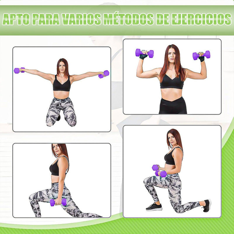 Mancuerna Hexagonal 1 Kg Set Mancuernas Pesa Hexagonal 1 Kg Rojo