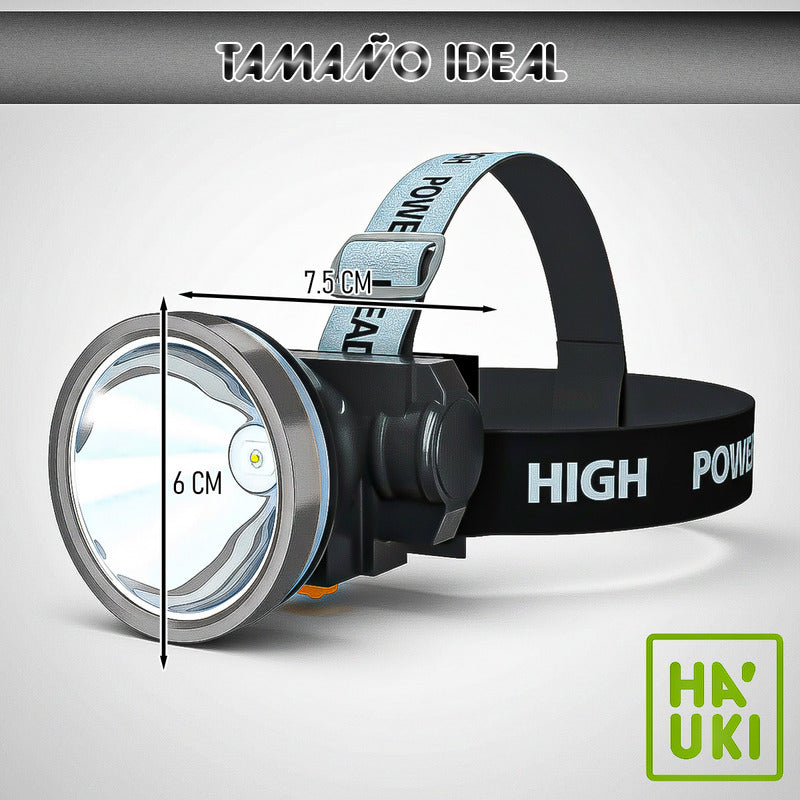 Linterna De Cabeza Linterna Led Linterna Recargable Frontal Blanco Negro