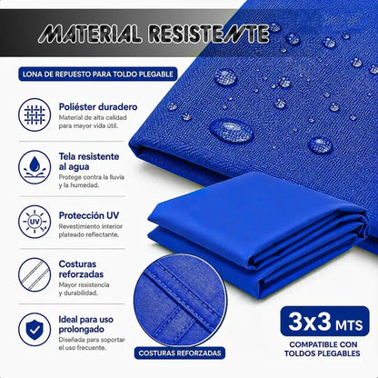 Toldo Azul Impermeable 3x3 Lona Techo Toldo Repuesto Techo Azul Okshop Lona Para Toldo 3x3 De Techo Toldo De Repuesto Cubierta Superior Para Acampar Gazebo Para Exteriores Toldo Exterior Impermeable