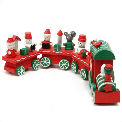 Tren Madera Adorno Navidad Decoración Hogar Navidad Regalo