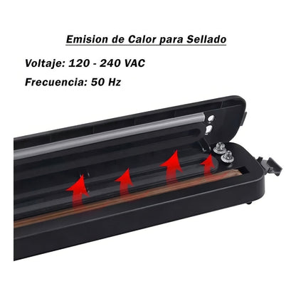 Maquina Para Sellar Al Vacio Selladora Al Vacio Electrica Color Negro