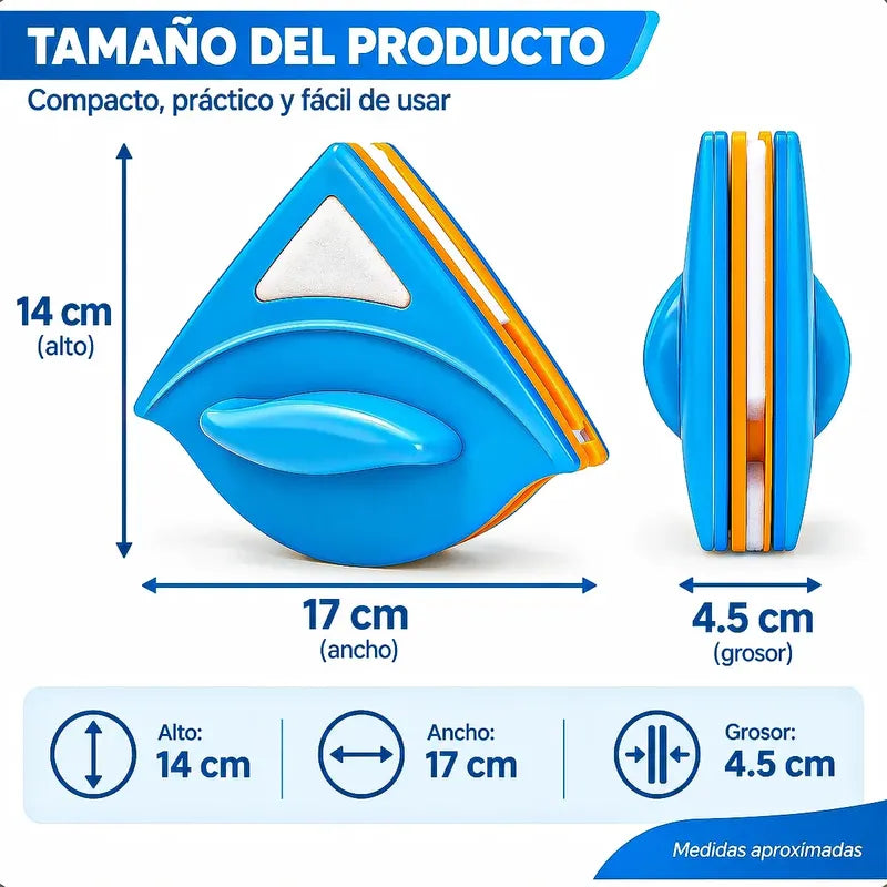 Limpiador De Vidrios Limpiador Magnético Limpia Vidrios Magnetico Okshop Limpiacristales Magnetico Limpia Vidrios Magnetico Doble Triangular Limpiador Magnético De Ventanas Limpia Vidrios Okshop