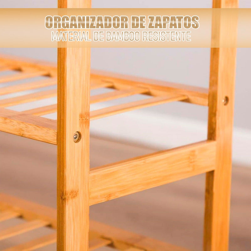 Organizador De Zapatos Zapatero De Madera De Bambú Zapatero Bambú