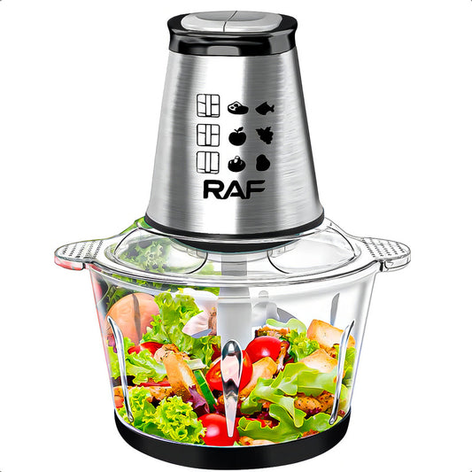 Procesadora Alimentos 2rl 800w Vidrio 2l Picadora Carne Acero Negro