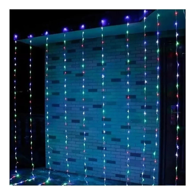 X3 Cortina Cascada Luces Hada Solar Luces Led Navidad 3x2