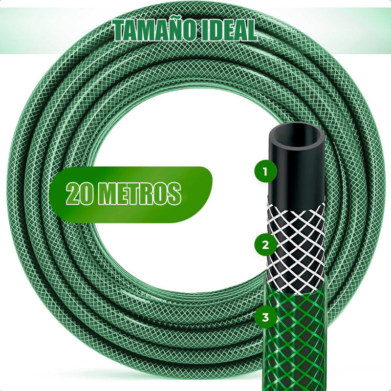 Manguera Jardin Mangueras Jardin Reforzadas Mangueras 30m Manguera Jardin 30 Metros Pvc Resistente Uv Manguera Reforzada Resistente Abrasión Multiusos Para Riego De Jardines Okshop