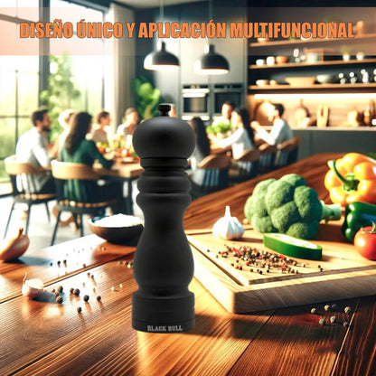 Pimentero Molinillo Madera Salpimentero De Madera Pimentero Saleros Y Pimenteros Madera Black Bull Salero Ceramica Espesor Ajustable Multifuncional Salero Molinillo Okshop